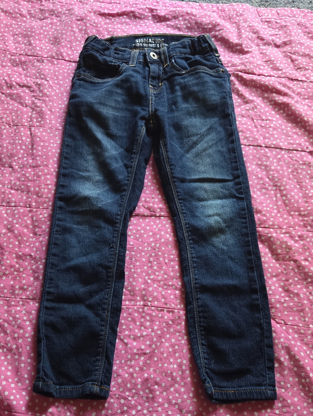 ♥️2 For $25♥️Signature Skinny Jeans in Dark Blue Wash Boys Size 8
